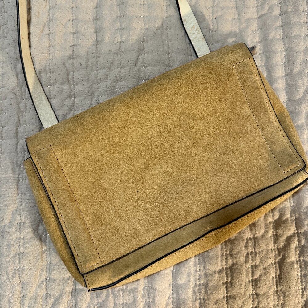 Rag and Bone Nude Suede Leather Crossbody Purse Bag